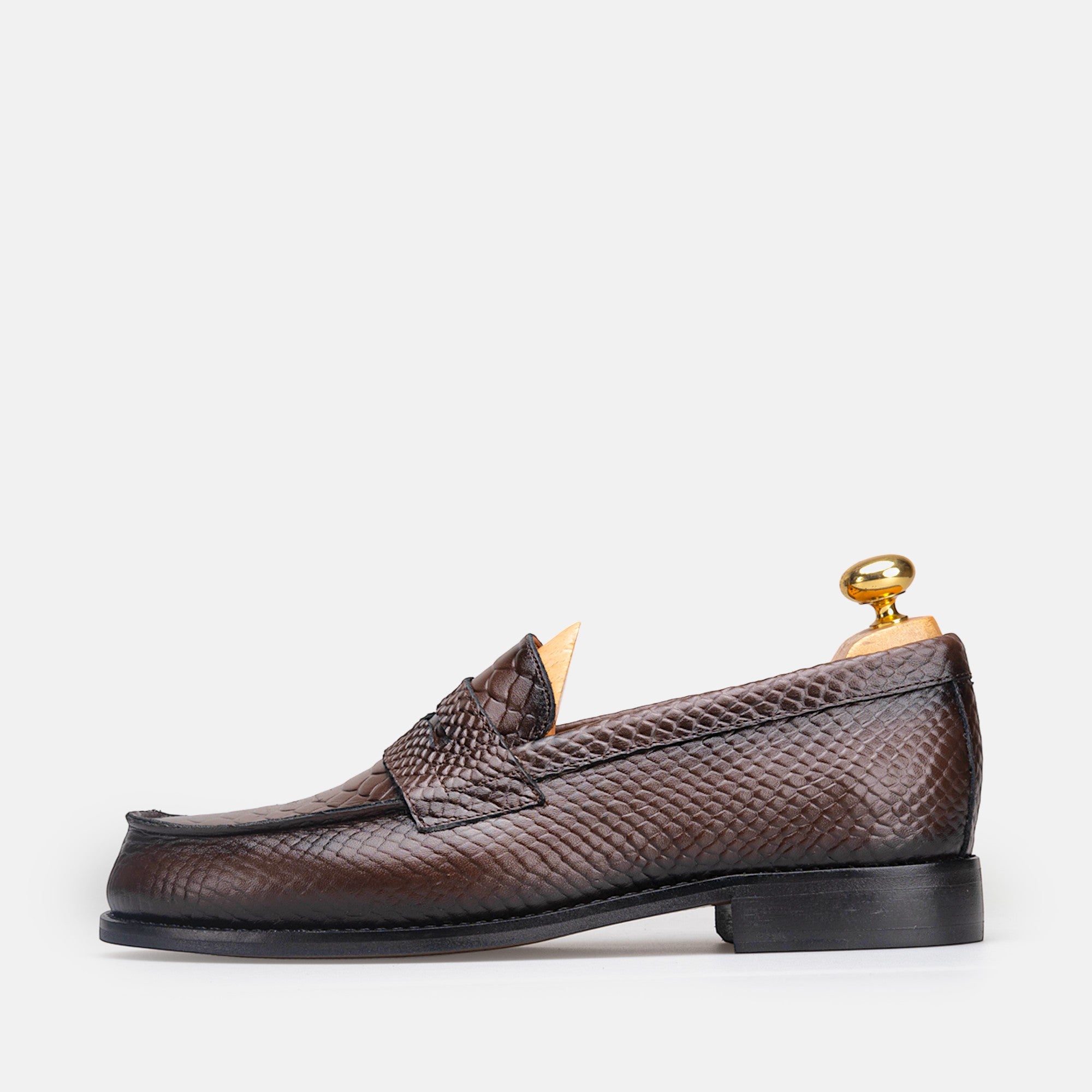 Volzak 5533 chaussure en cuir Marron Croco