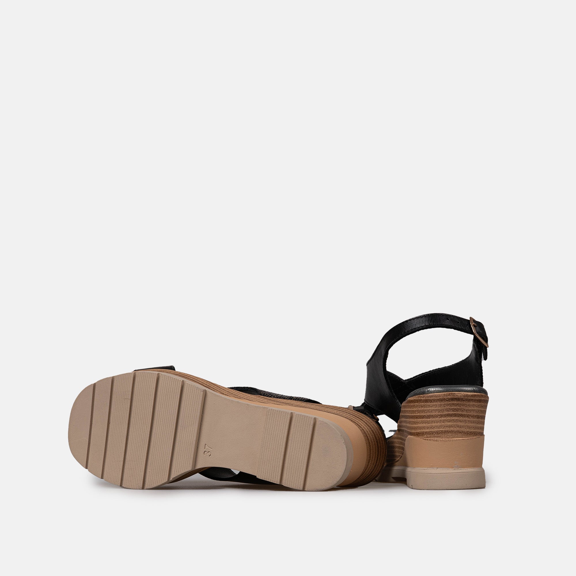 Volzak 5014 Sandale en cuir  Noir