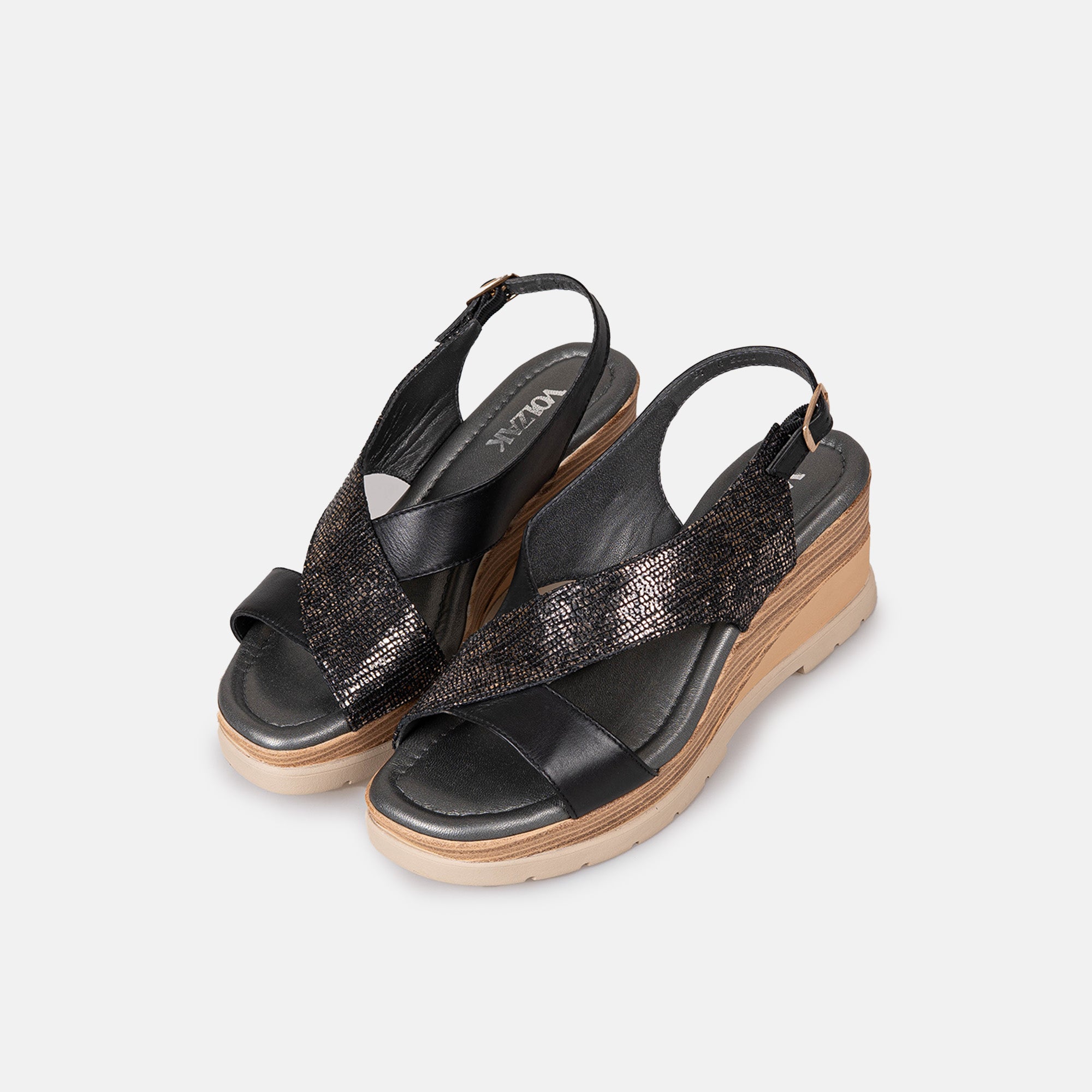 Volzak 5014 Sandale en cuir  Noir