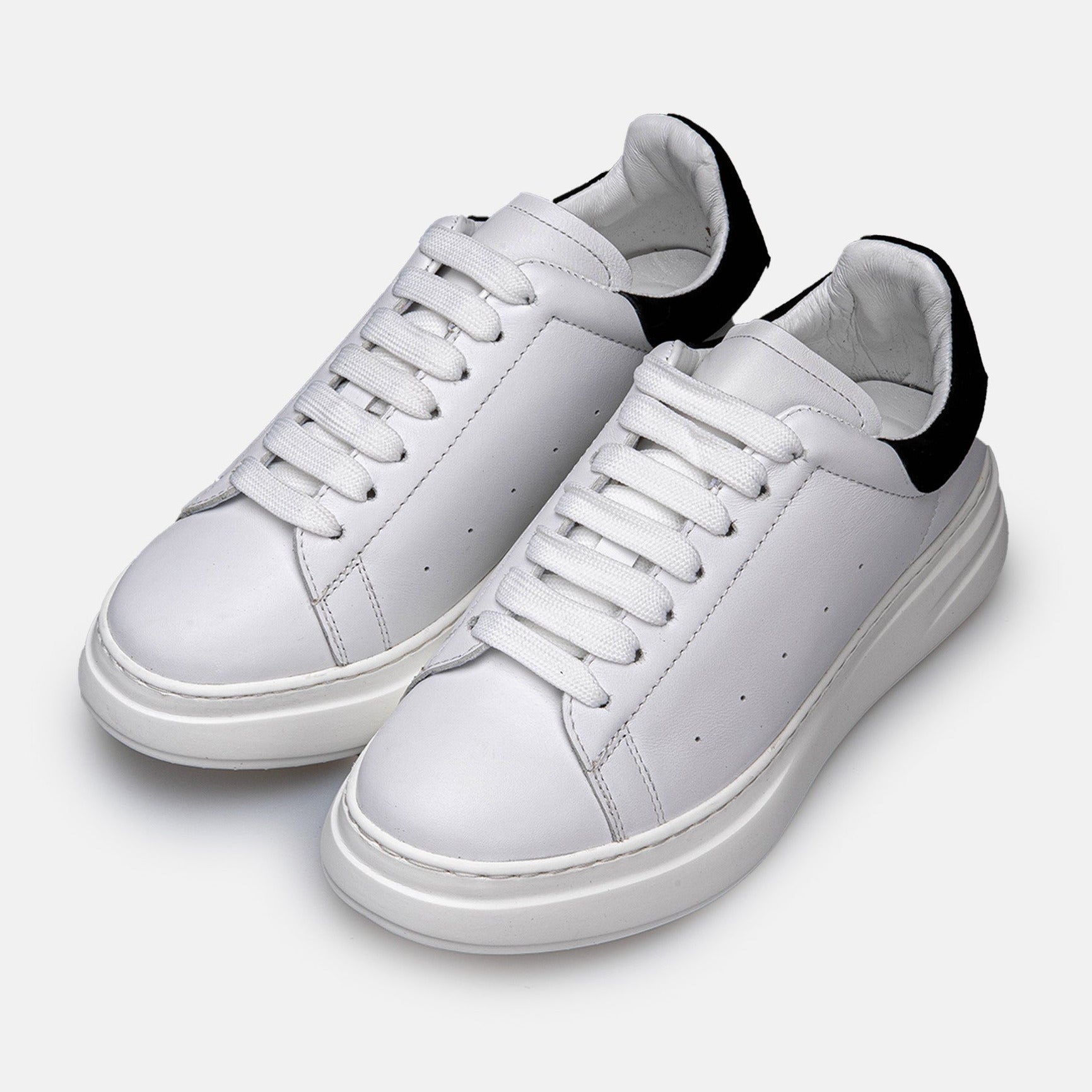 Volzak 3001 Basket en cuir Blanc Noir