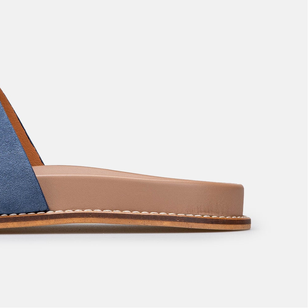 Volzak 521 Sandale en daim Bleu