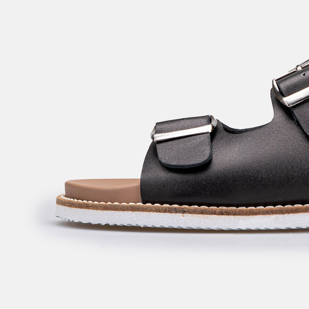 Volzak 360 Sandale en cuir Noir