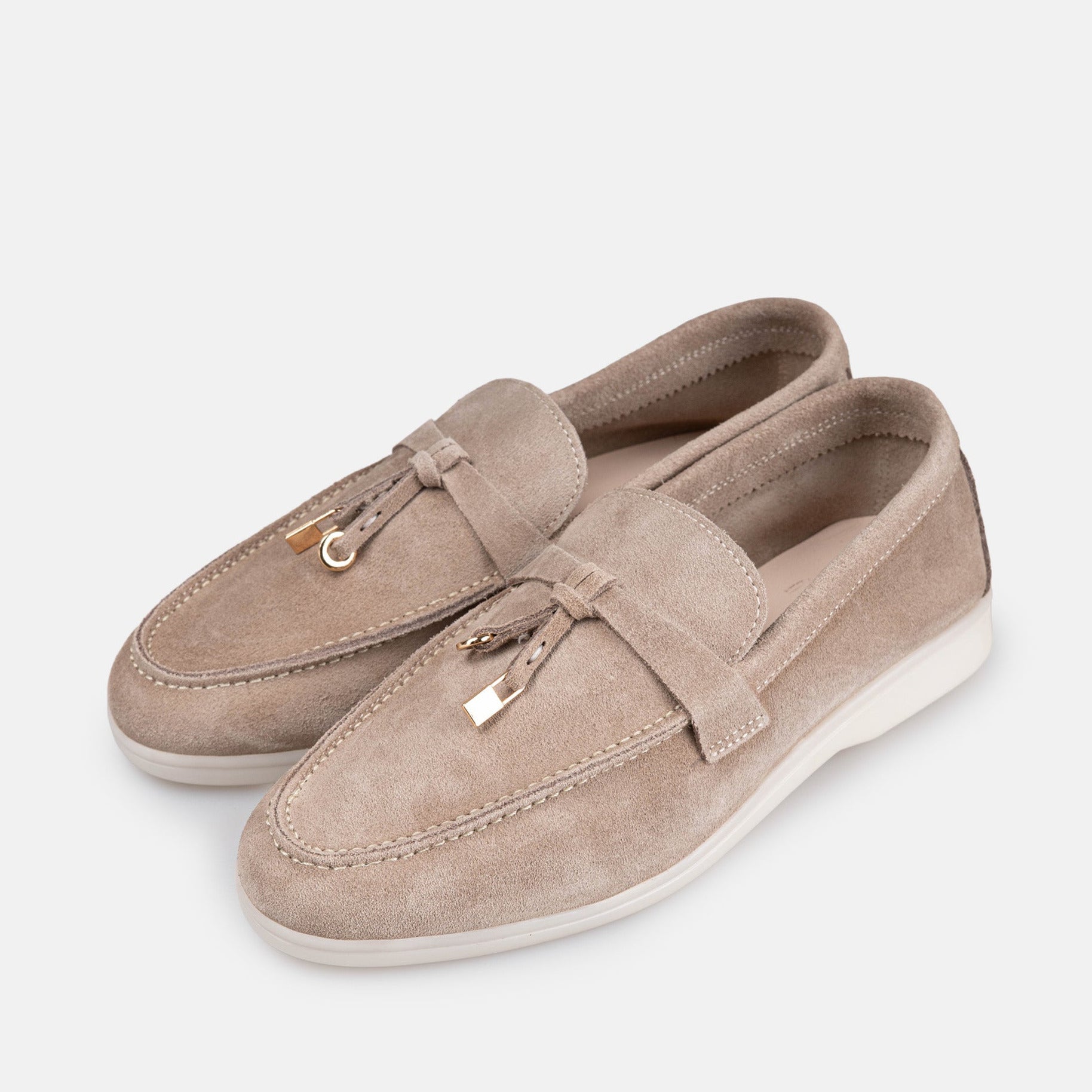 Volzak 32 mocassin en daim Taupe