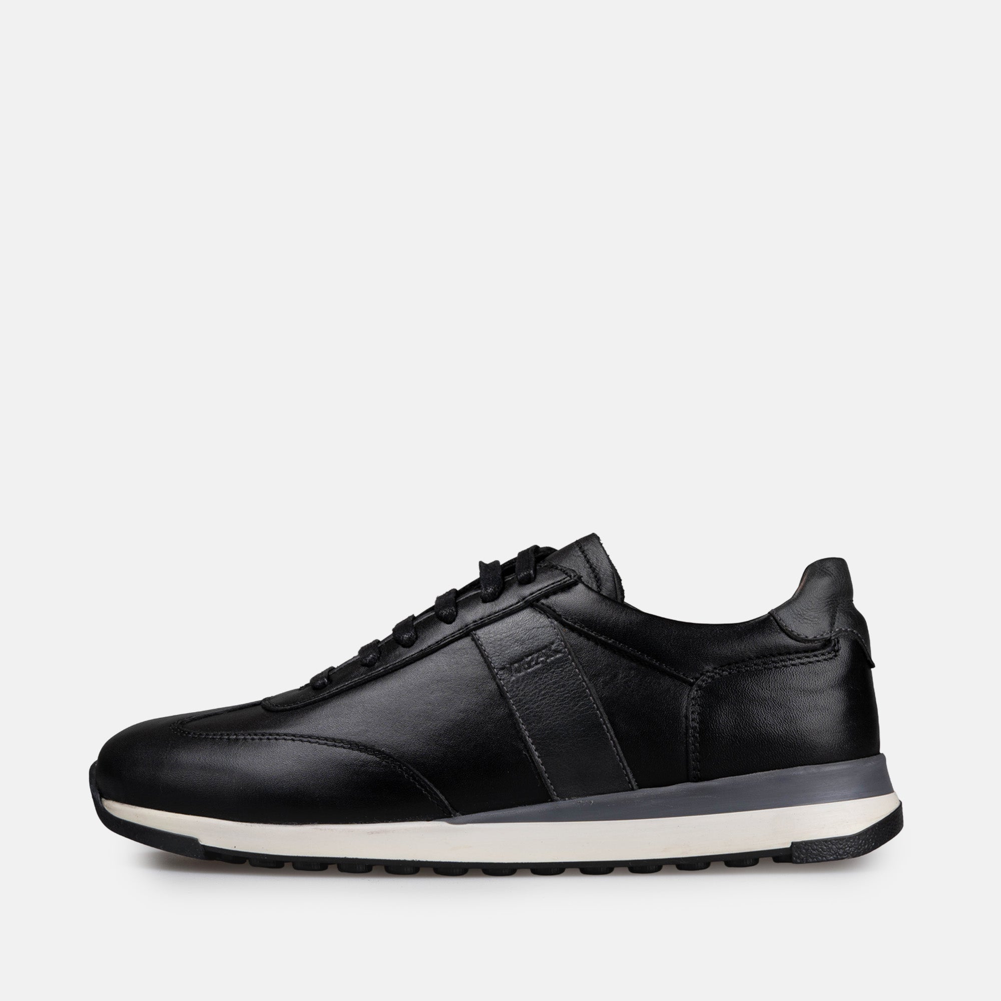 Volzak 6048 Basket en cuir Noir Gris