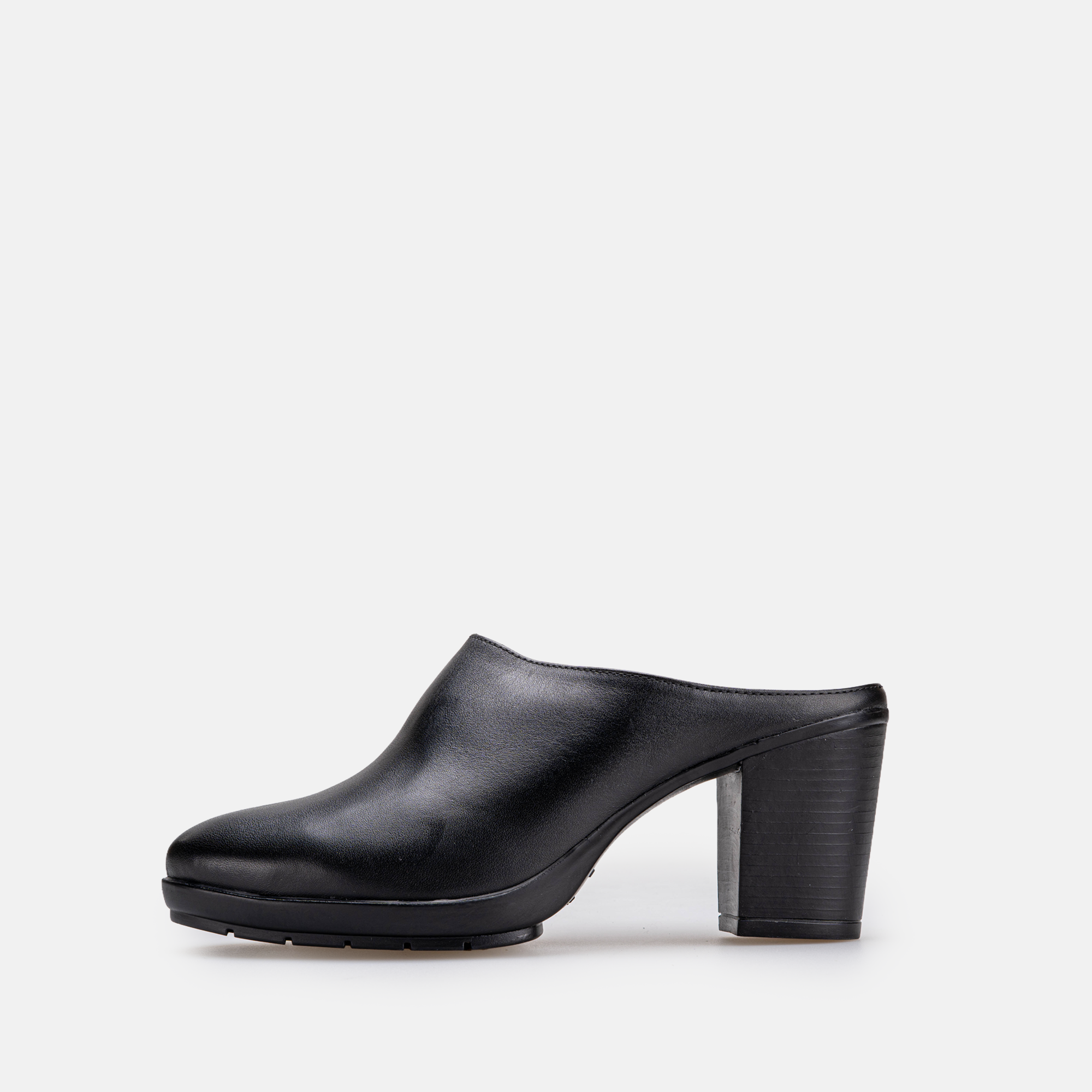 Volzak 686 Sabot à talon en cuir Noir