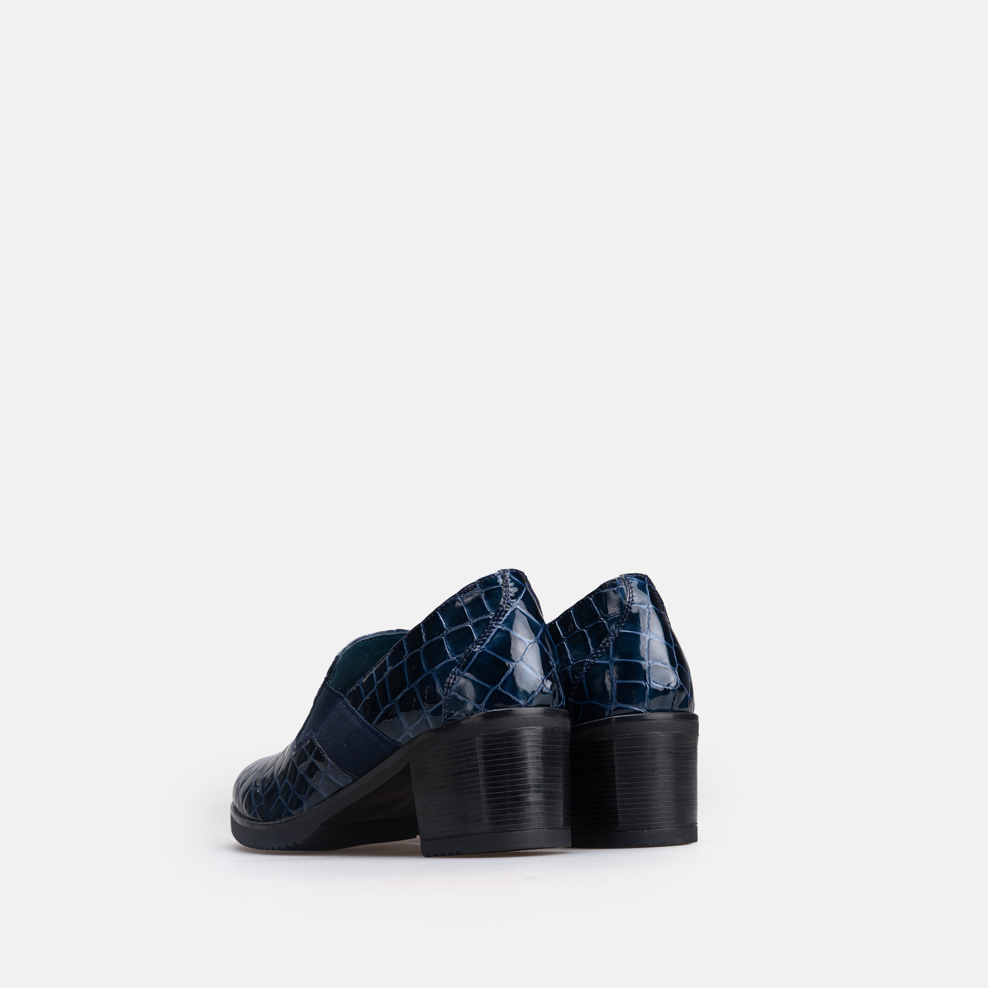 Volzak 535 chaussure en cuir Bleu Serpent Vernis