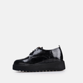 Volzak 4029 Chaussure en cuir Noir Gris Vernis