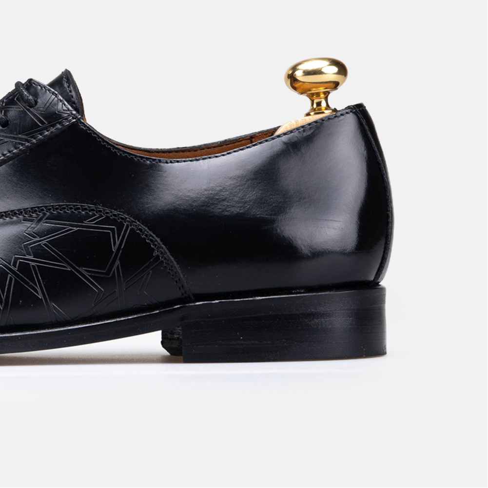 Édition limitée Volzak Zellige chaussure en cuir Noir Démasquable