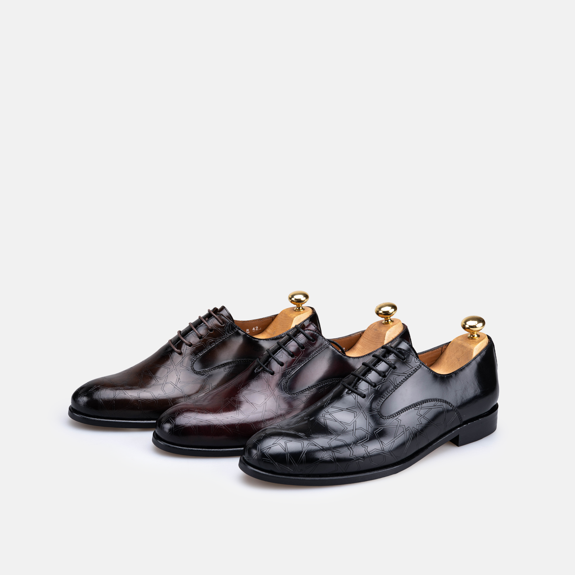 Édition limitée Volzak Zellige chaussure en cuir Noir Démasquable