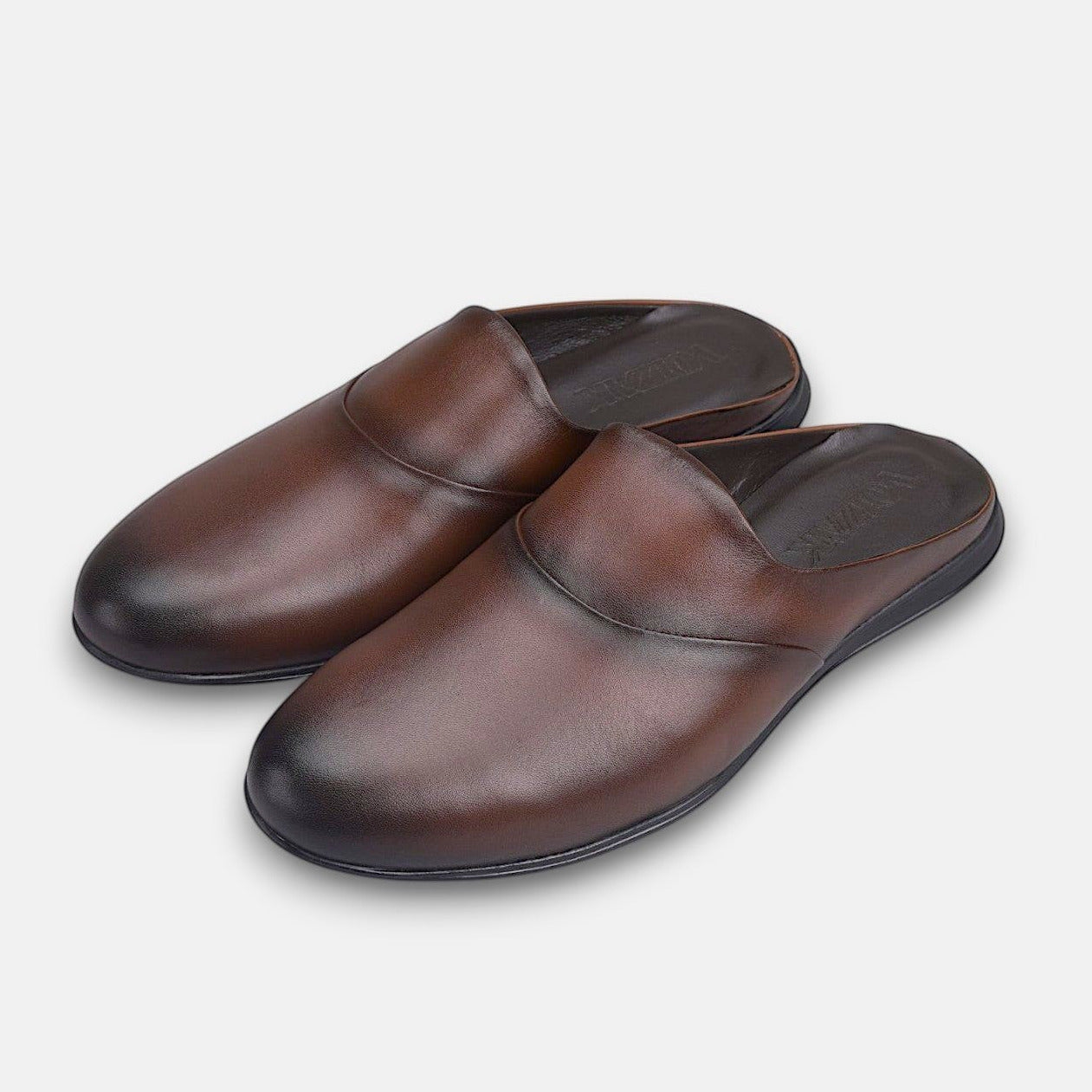 Volzak 5402 Mule en cuir Marron Vintage