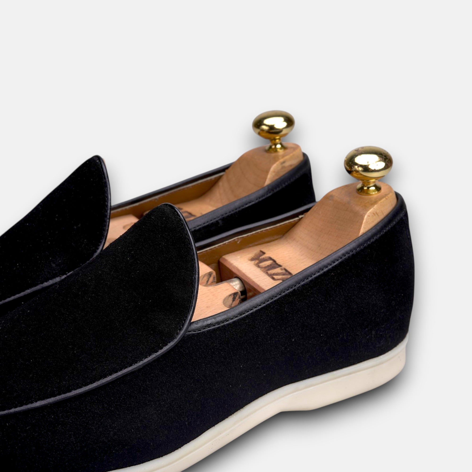 Volzak 5607 Mocassin en daim Noir