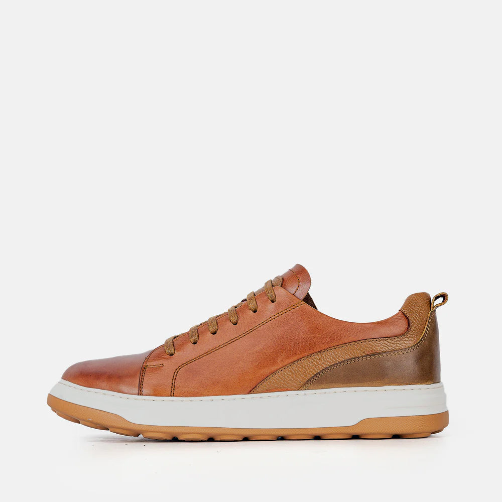 Volzak 6092 basket en cuir Camel