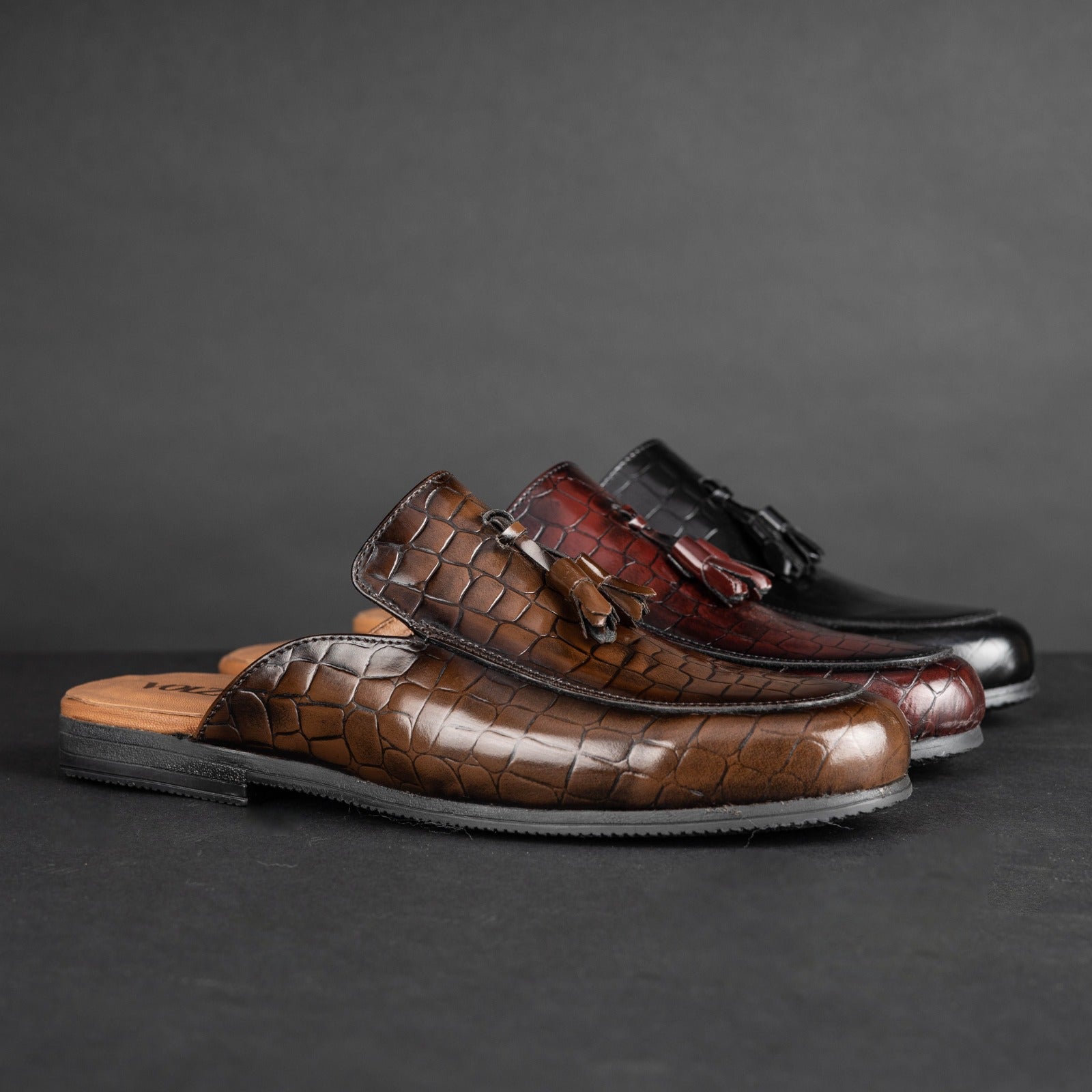 Volzak 5035 Vintage Brown Leather Mule