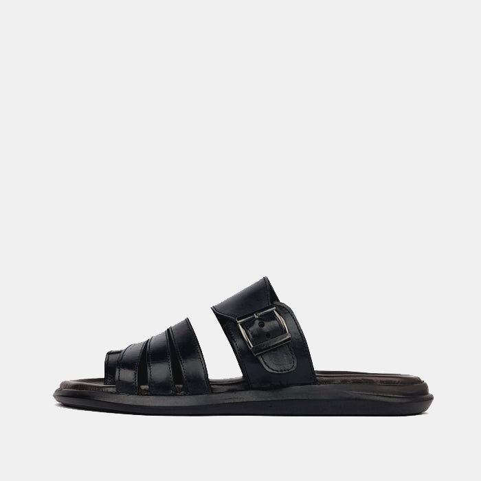 Volzak 5135 Black Leather Sandal