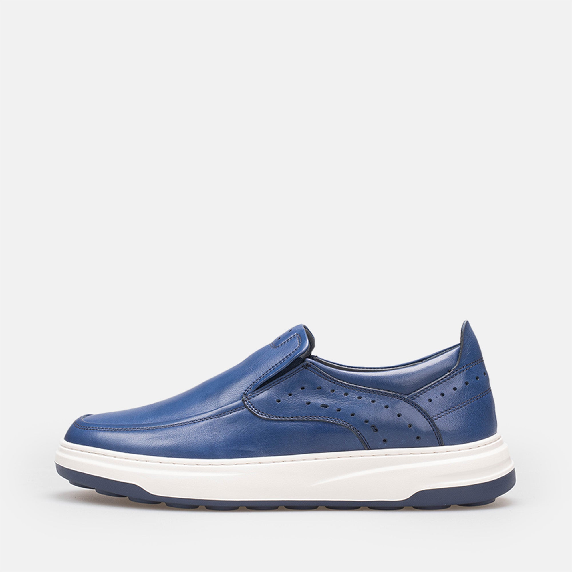 Volzak 3072 basket en cuir Bleu
