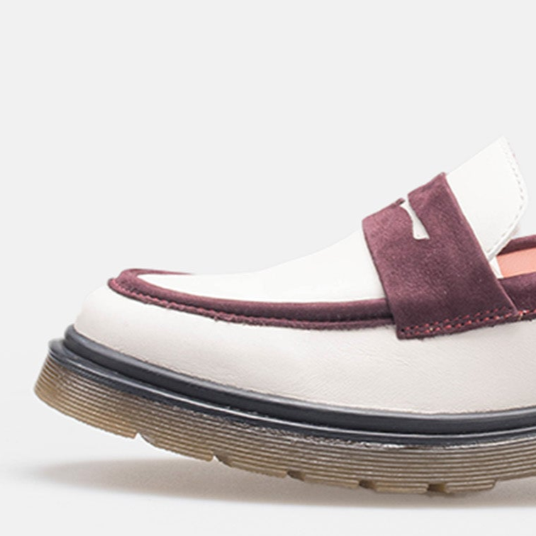 Volzak 422 Beige Bordeaux Leather Shoe