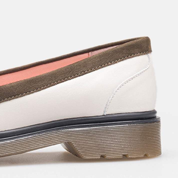 Volzak 422 Beige Green Leather Shoe