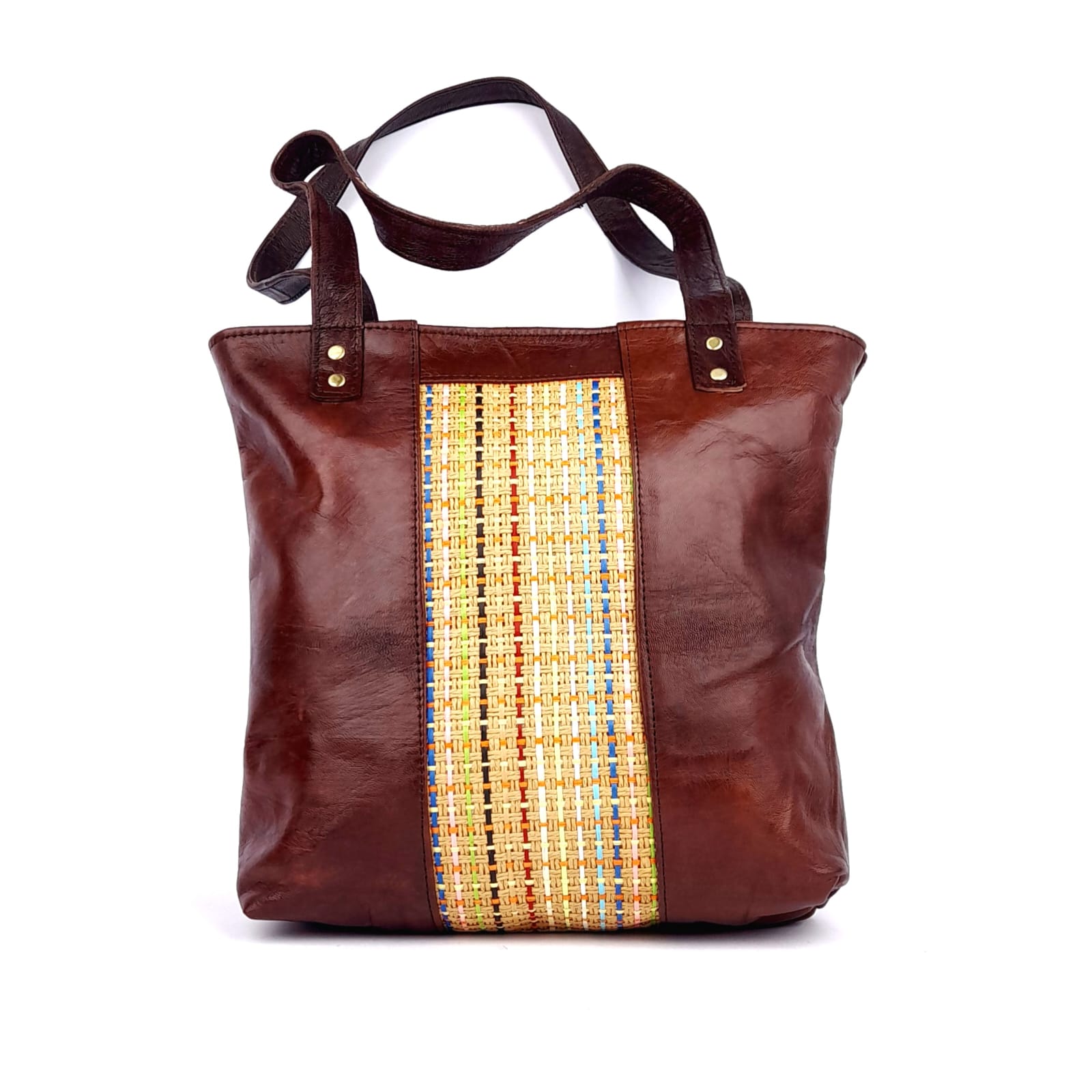AR68 Brown traditional Leather Handbag
