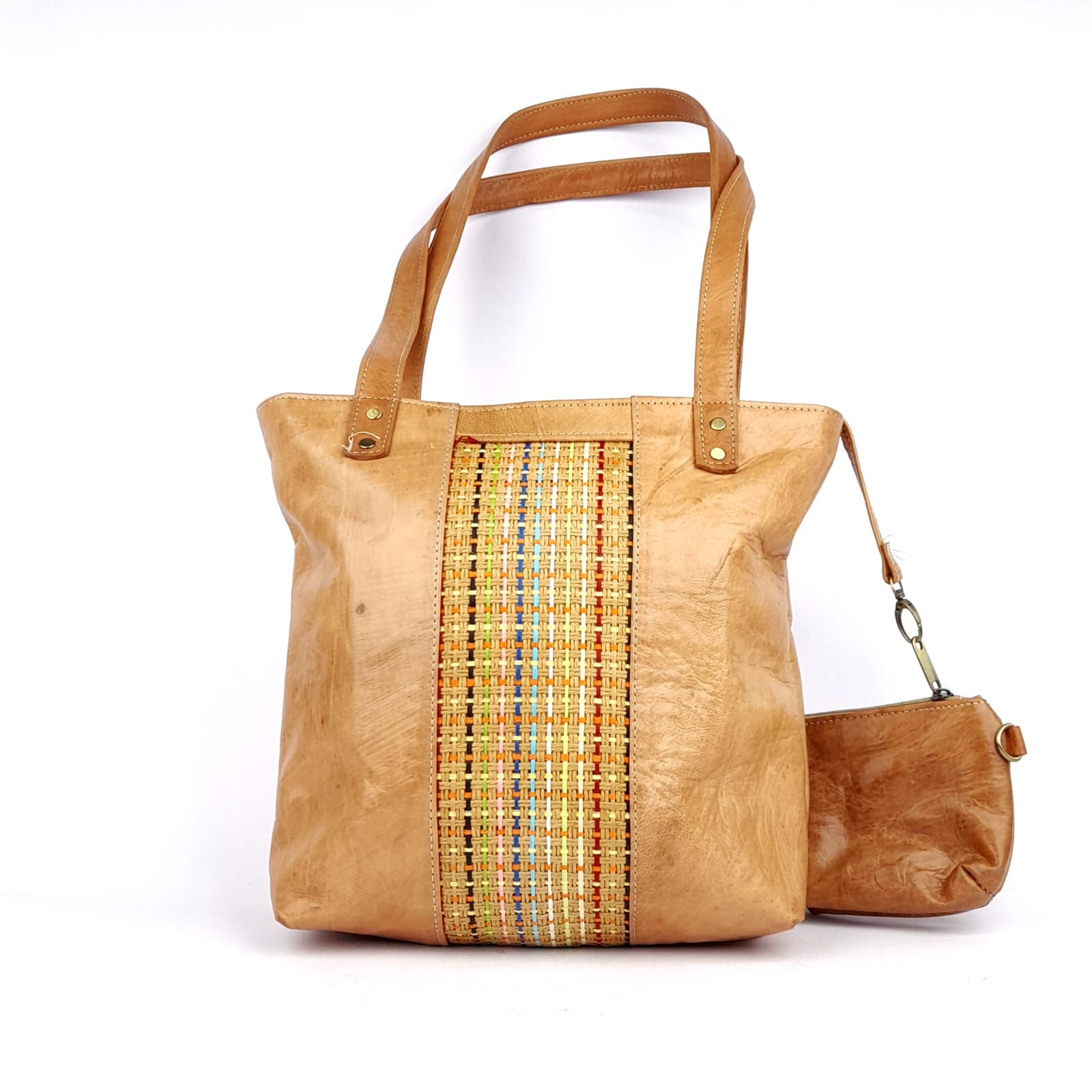 AR68 traditional Leather Handbag Sand