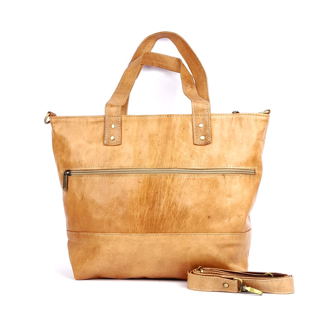 F78 traditional Leather Handbag Sand