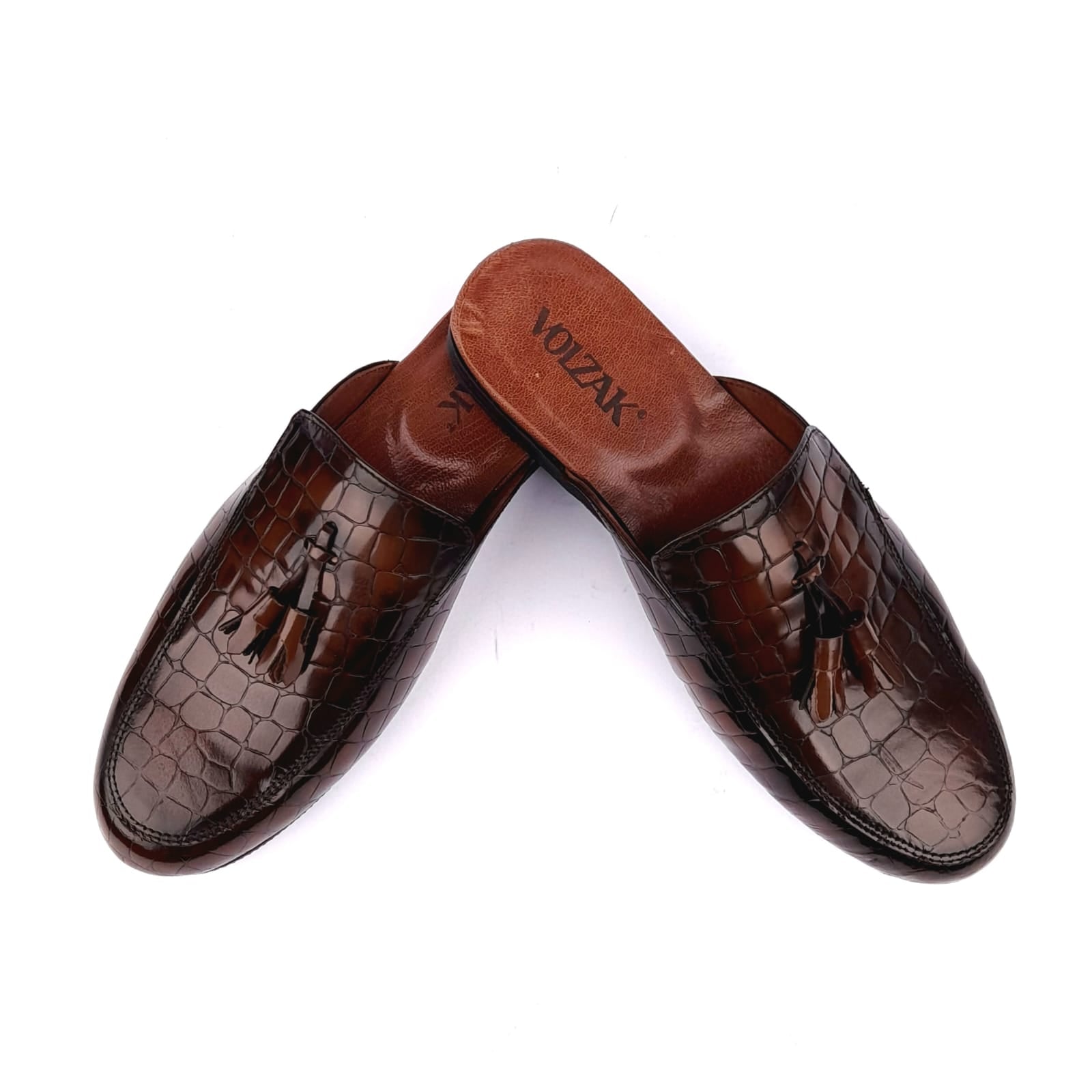 Volzak 5035 Vintage Brown Leather Mule